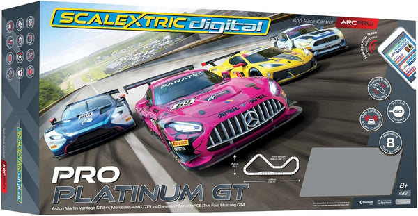 Scalextric Digital Racing Track Sets for Kids - ARC PRO: Pro Platinum Race Set - App Controlled Electric Kids Race Track Ages 8+, Slot Car Race Tracks, Multi-Car Racing & Lane Changing - 1:32 Scale