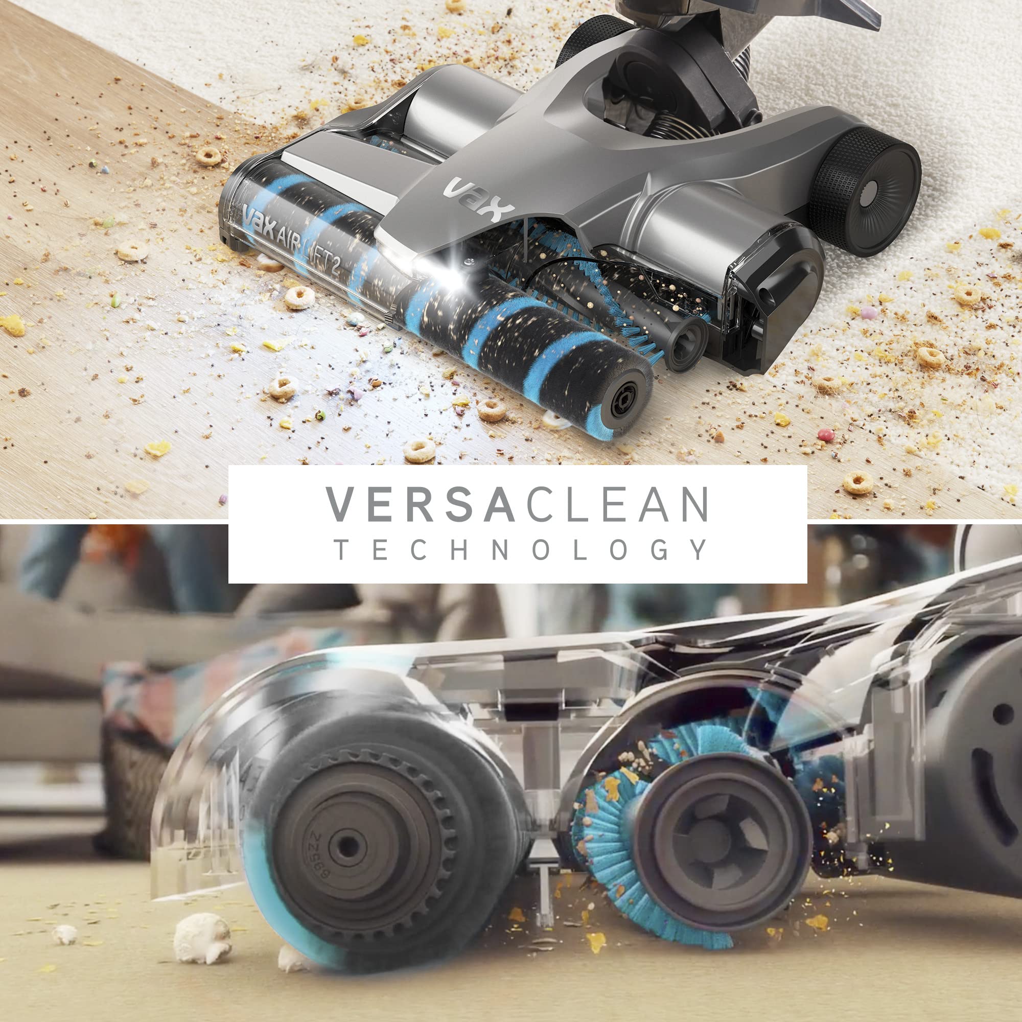 Vax Air Lift 2 Pet Plus Upright Vacuum | VersaClean Technology | Lift Out Technology | Additional Tools - CDUP-PLXP, Grey/Purple