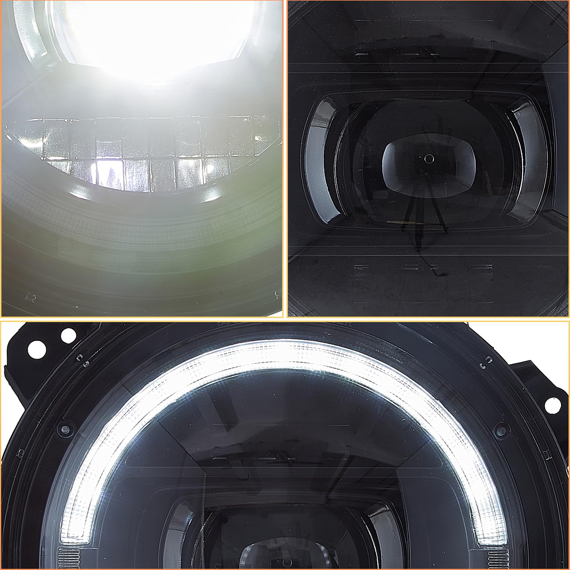 VLAND Motor 9 Inch LED Headlights compatible with 2018-2023 Wrangler JL/JLU Rubicon, Sport, Sport S, Sahara [Not fit JK], w/Startup dynamic display, 1 set for RHD