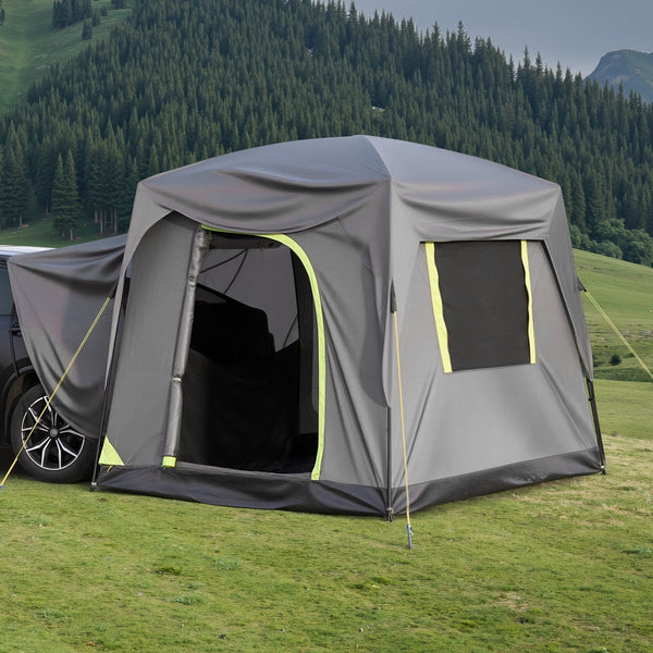 VEVOR Waterproof PU2000mm Spacious Double Layer Design, SUV Camping Tent with Shade Awning and Mesh Windows, Includes Rainfly and Storage Bag