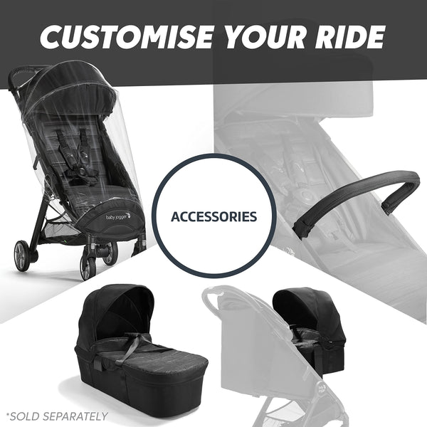 Baby Jogger City Tour 2 Travel Stroller | Ultra-Lightweight, Foldable & Compact Pushchair Buggy | Shadow Grey