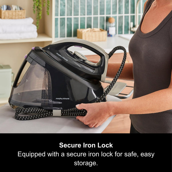 Morphy Richards EasySteam Steam Generator Iron, 120g Steam Boost, 70g Steam Output, 6 Bar Pressure, ECO Mode, Detachable 1.8L Water Tank, Anti Scale,