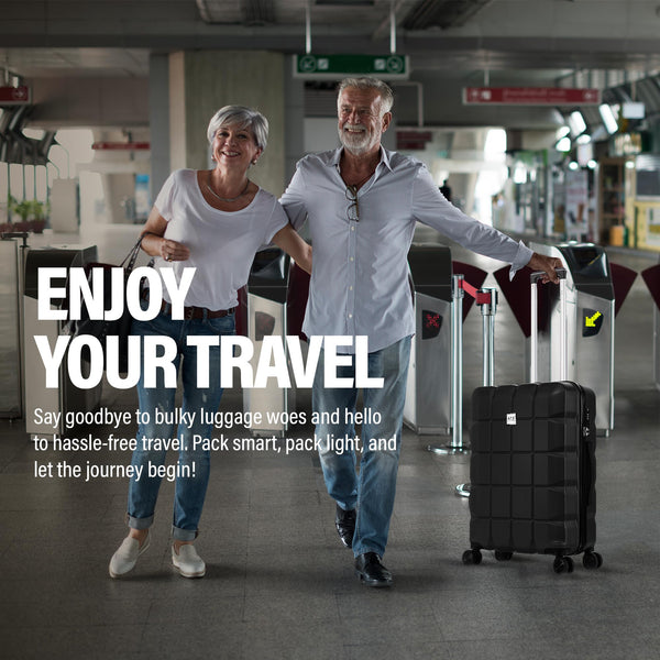 ATX Luggage Suitcase Large on 4 Dual Spinner Wheels Super Lightweight ABS Hard Shell Hold Check in with Built-in TSA Lock (Orange, 110 Liter)