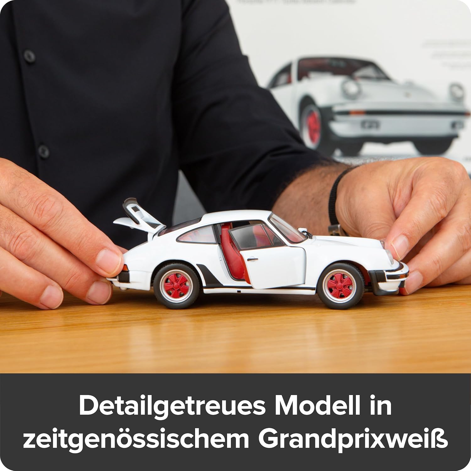 FRANZIS 67322 Porsche 911 Turbo Advent Calendar Model Kit 1:24 Scale Including Sound Base and 52-Page Accompaniment Book