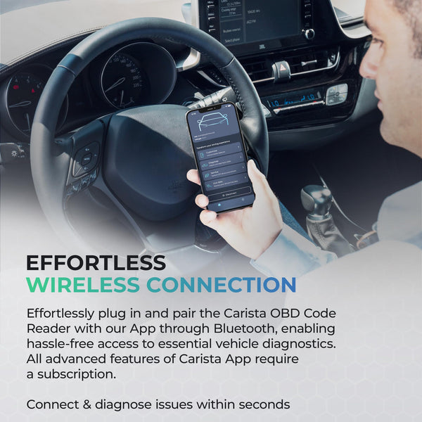 Carista EVO - Bluetooth OBD2 Scanner - Car Scanner Diagnostic Tool and Code Reader with Access to Diagnostics, Customizations, Service Tools, and Live Data
