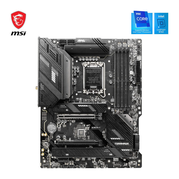 MSI B760 GAMING PLUS WIFI DDR4 Motherboard, ATX - Supports Intel 14th, 13th & 12th Gen Core Processors, LGA 1700 - DDR4 Memory Boost 5333+MHz/OC, 1x PCIe 4.0 x16, 2 x M.2 Gen4, 2.5G LAN, Wi-Fi 6E
