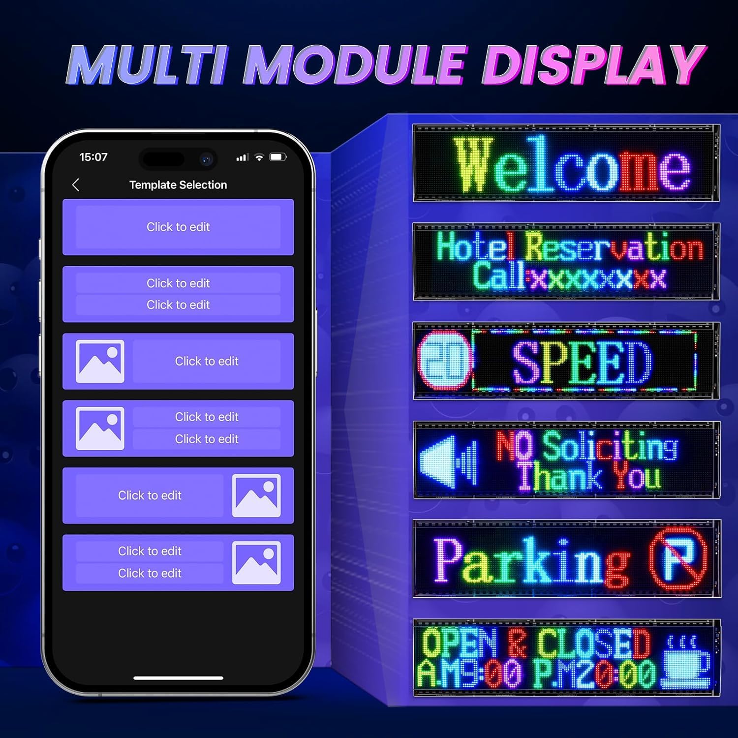 Qnoavve Bluetooth App Control LED Sign, 14.6"x3.6" Devil Eyes Car Lights, Flexible USB 5V LED Car Sign, Programmable Customizable Display Panel, Scrolling Message Board for Store Bar Hotel Party