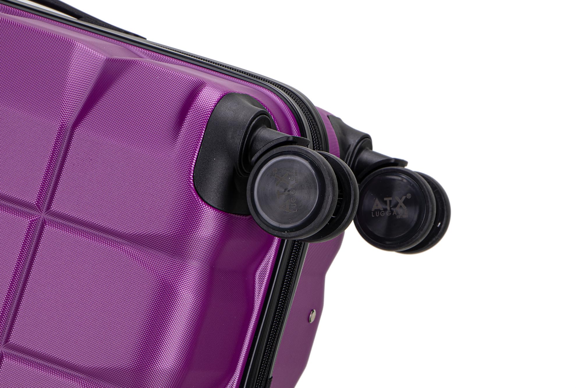 ATX Luggage Suitcase Large on 4 Dual Spinner Wheels Super Lightweight ABS Hard Shell Hold Check in with Built-in TSA Lock (Orange, 110 Liter)