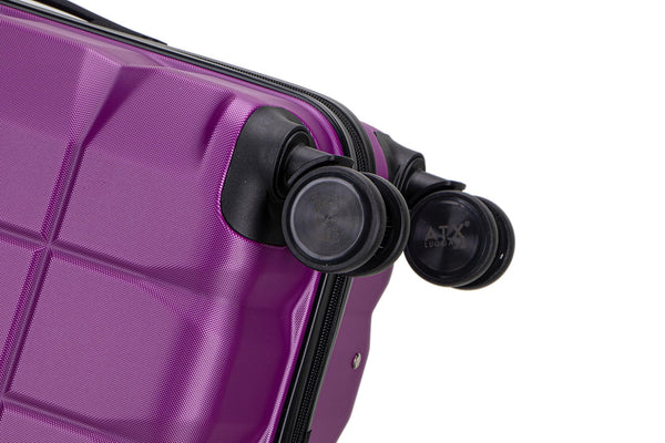 ATX Luggage Suitcase Large on 4 Dual Spinner Wheels Super Lightweight ABS Hard Shell Hold Check in with Built-in TSA Lock (Orange, 110 Liter)