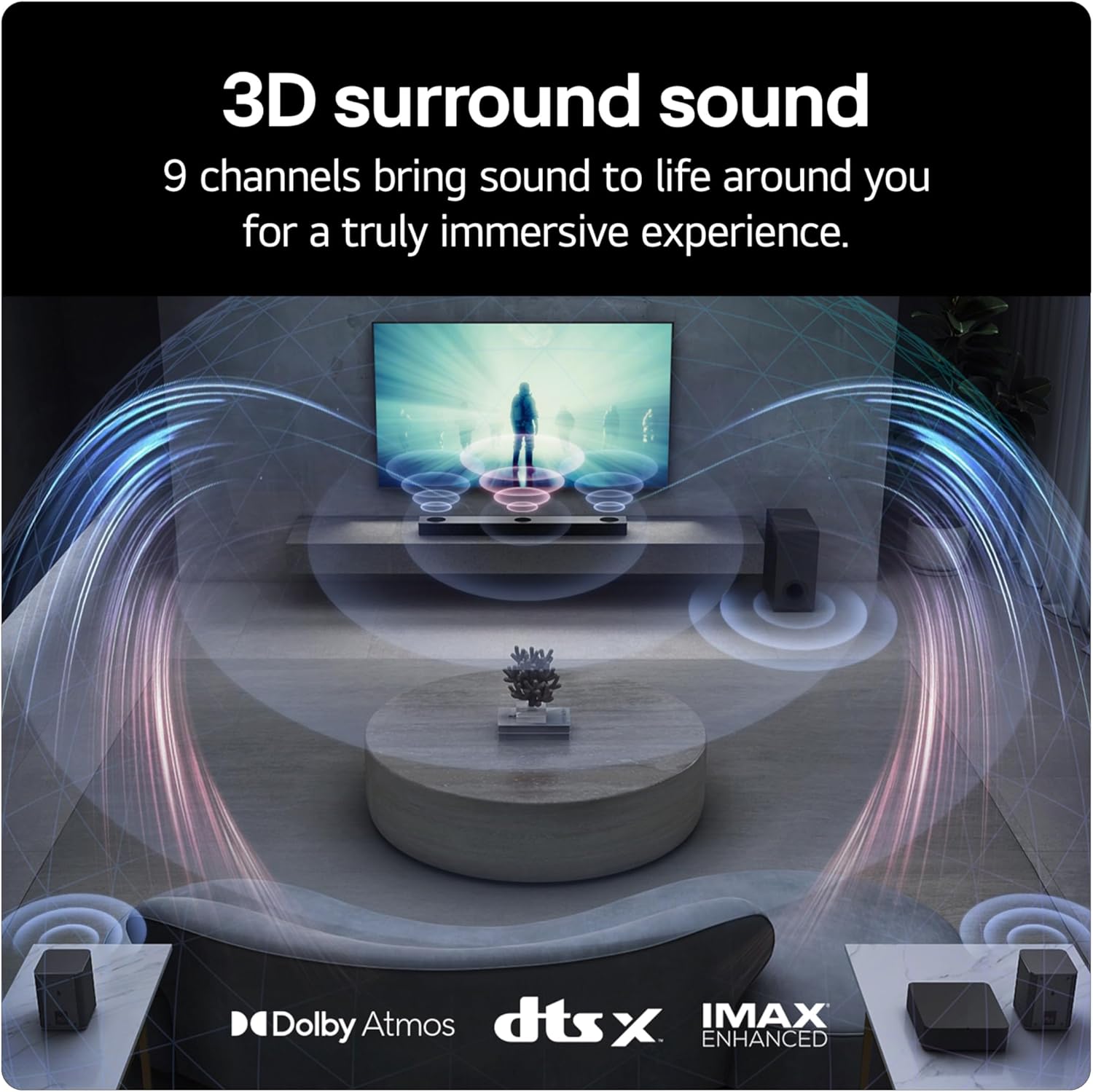 LG S80QR Bluetooth Soundbar for TV with Dolby Atmos & Wireless Subwoofer 5.1.3 channel