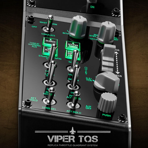 Thrustmaster Viper TQS Mission Pack for PC, Metal Throttle Quadrant System, Throttle and Control Panel Included, Hall Effect Precision, 64 Action Buttons, 6 Axes, Licensed by the U.S. Air Force