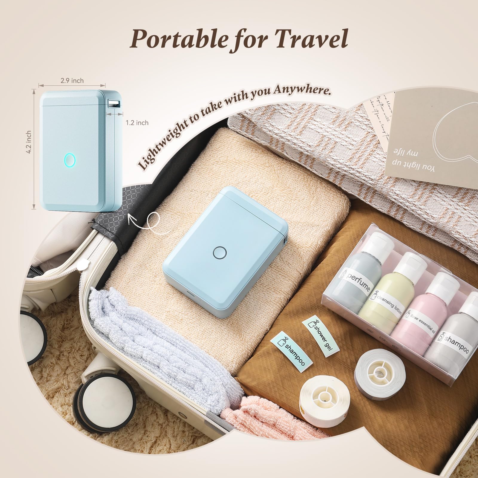 NIIMBOT Label Maker Machine, D110 Upgraded Version Sticker Printer Maker with 1 Roll White Starter Label Paper, Thermal Label Printer for School Office Home Organization