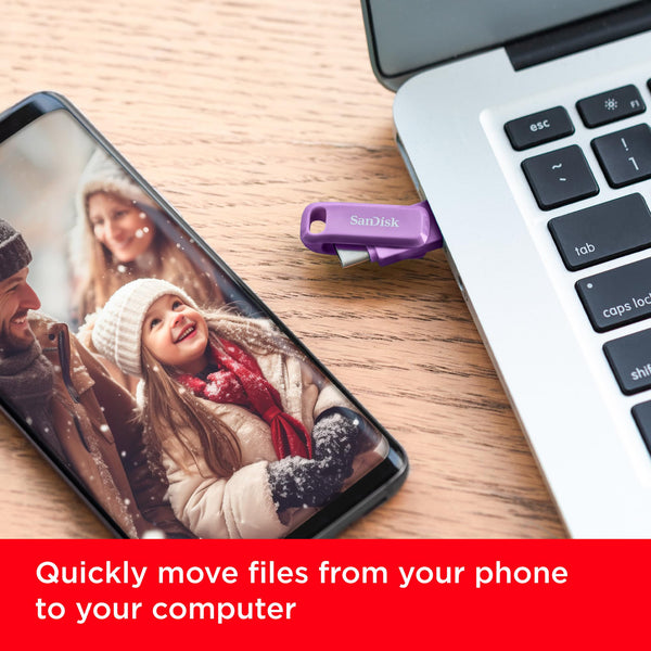 SanDisk Ultra Dual Drive USB flash drive 128 GB USB Type-A/USB Type-C 3.2 Gen 1 (3.1 Gen 1) Black, Silver