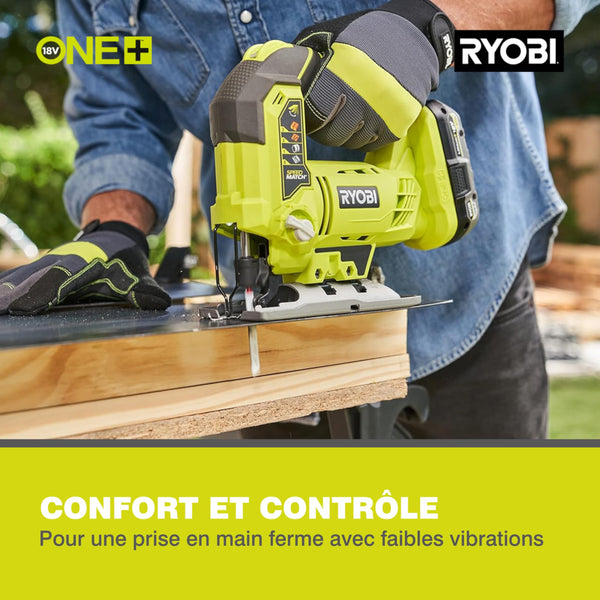 Ryobi R18JS-0 ONE+ Jigsaw with LED, 18 V (Body Only) - Green/Grey