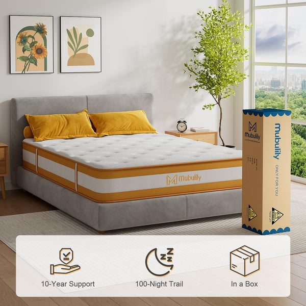 Double Mattresses 10 Inch Hybrid Memory Foam Mattress 4FT6, 7 Zone Orthopedic Double Mattress, Pocket Spring Medium Firm Breathable Soft Fabric, with Motion Isolation, with OEKO TEX(135x190x25cm)