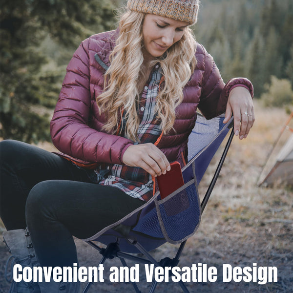 TREKOLOGY YIZI GO Camping Chair – Compact, Foldable, Lightweight 0.9 kg, 136 kg Capacity, Durable Aluminum, Quick Setup, Superior Support, Ideal for Backpacking, Beach, and Outdoor Adventures (Blue)