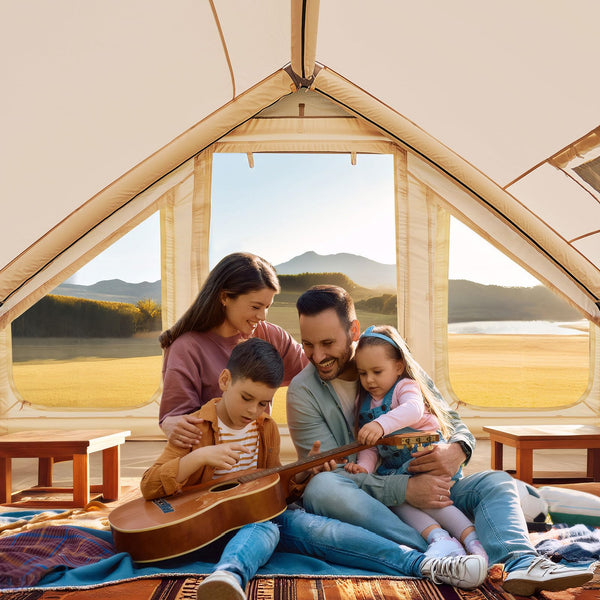 Ytaoeo Inflatable Tent Outdoor camping tent Inflatable camping tent made of waterproof Oxford fabric Air glamping tents for 4 seasons campings