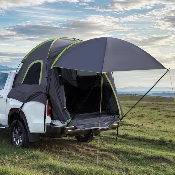 VEVOR Waterproof PU2000mm Spacious Double Layer Design, SUV Camping Tent with Shade Awning and Mesh Windows, Includes Rainfly and Storage Bag