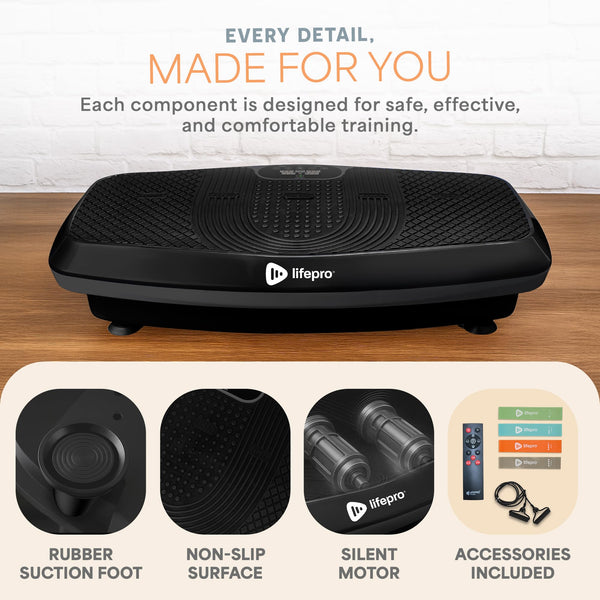 LifePro Hovert 3D Vibration Plate Machine, Dual Motor Oscillation, Lateral and 3D Motion Vibration Platform Machine, Full Body Workout Equipment for Home Exercise and Fitness Training