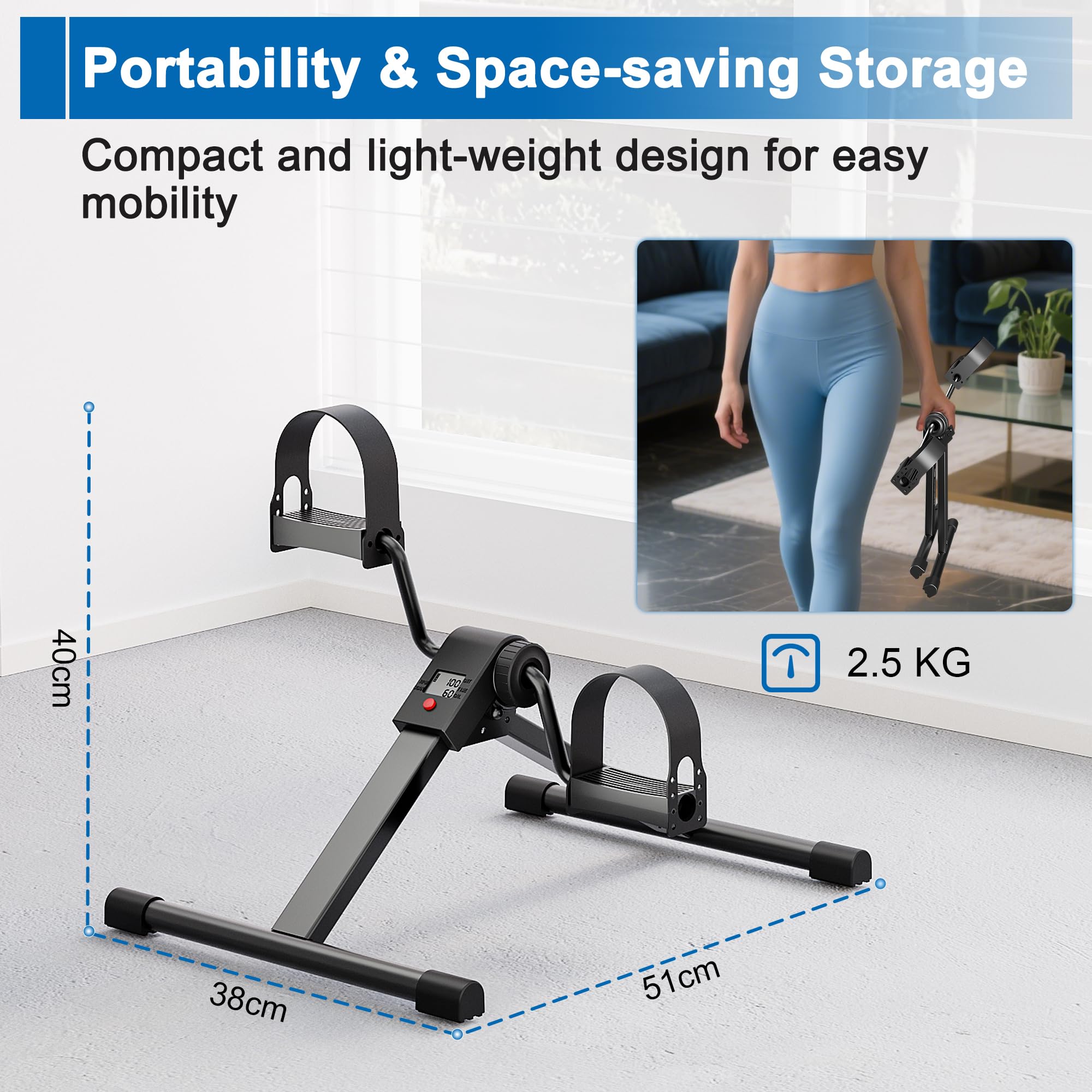 Lacuffy Exercise Bike Indoor Bike with LCD Display Magnetic Stationary Bike Durable Ultra-Quiet 136 kg Max Load Exercise Equipment with App for Home Use