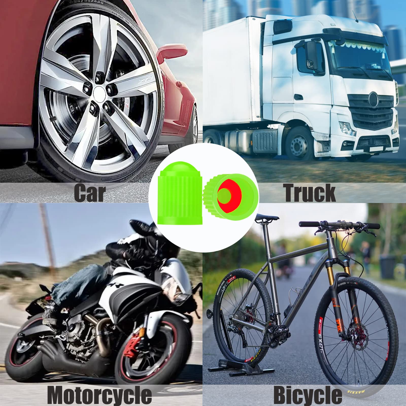 TCPENG® 10PCS Tyre Valve Caps, with O Seal Ring, Universal Stem Dust Covers for SUV, Cars, Bike, Motorcycles, Trucks, Heavy-Duty, Airtight Seal, Screw-On, Easy to Operation (10 Pack Black)