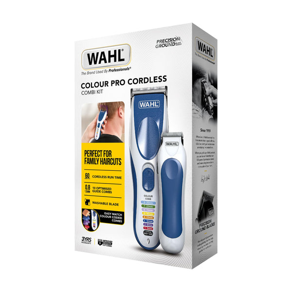 Wahl Colour Pro Cordless Combi Haircutting Kit, Hair Clipper & Trimmer for Full Haircuts, Rechargeable, Long Life Hair Clipper & Battery Powered Trimmer, Colour Coded for Easy Clipping, Full Haircuts