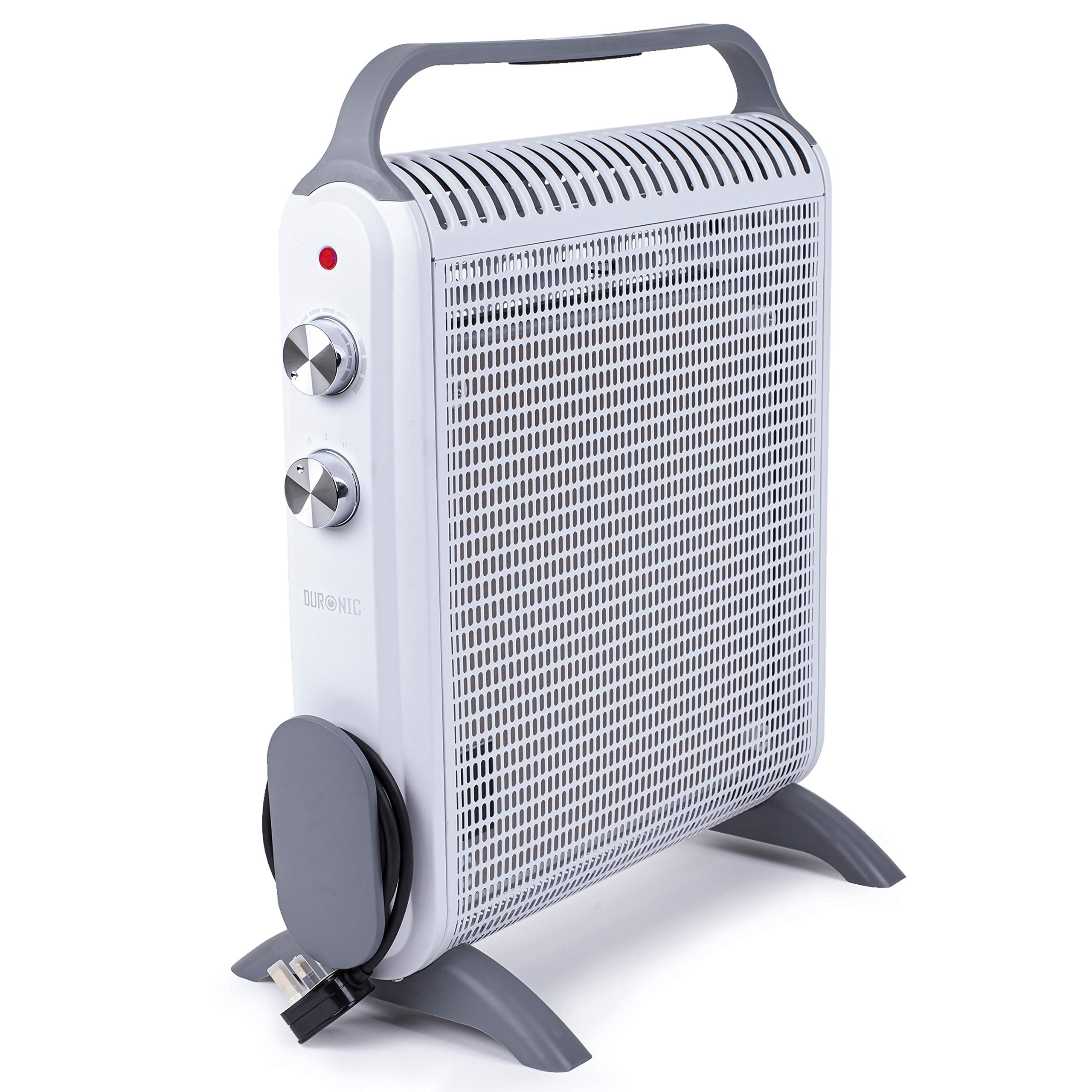 Duronic Electric Heater HV180 WE 2000W Oil Free Radiator Convection Heater Free Standing Radiator Mica Panel Heaters Portable Radiators with Micathermic Panels Convector for Home, Bedroom, Office