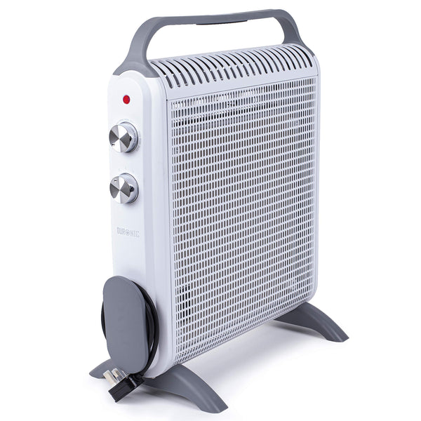 Duronic Electric Heater HV180 WE 2000W Oil Free Radiator Convection Heater Free Standing Radiator Mica Panel Heaters Portable Radiators with Micathermic Panels Convector for Home, Bedroom, Office
