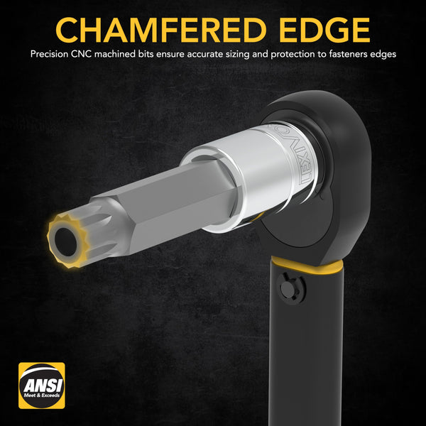 LEXIVON Master HEX Bit Socket Set, Premium S2 Alloy Steel | Complete 32-Piece, SAE and Metric Set | Enhanced Storage Case (LX-144)