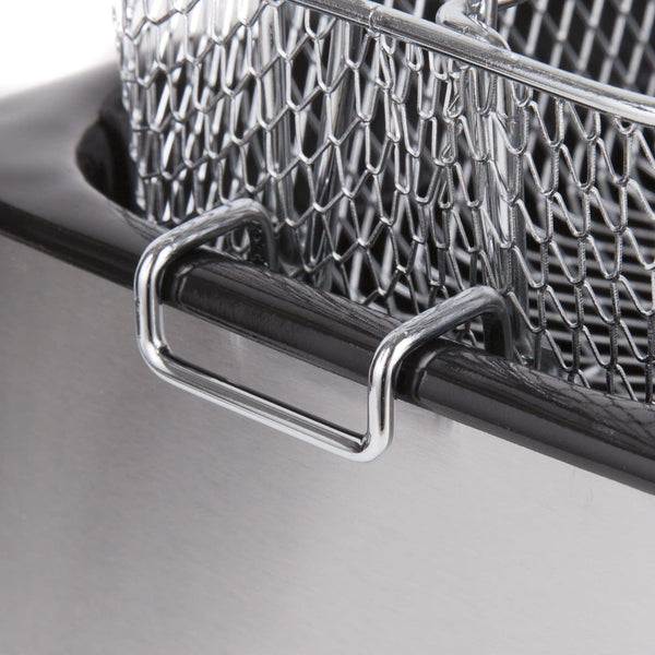 Swan SD6040N 3 Litre Stainless Steel Deep Fat Fryer with Viewing Window and Safety Cut Out, Non-Slip, Easy Clean and Adjustable Temperature Control,