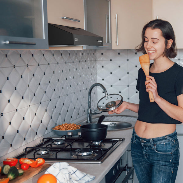 CIARRA 60cm Visor Cooker Hood Undercabinet Hoods Stainless Steel Wall Mounted Kitchen Extractor Fan Model CBCS6903