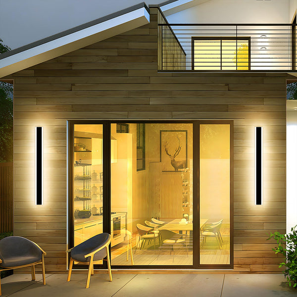 Mikeru 6500k Cool White Outdoor Wall Light, 150cm Modern Porch Wall Light, LED Vertical Long Acrylic Garden Fixture, IP65 Waterproof for Balcony, Living Room, Garage, Patio