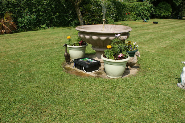 DRiBOX – Large IP55 Weatherproof Outdoor Electrical Connection Box 40 x 31 x 14.5cm – Power Cord Enclosure for Christmas Lights, Timers, Extension Cables, Leads, Reels, Transformers (Large, Black)