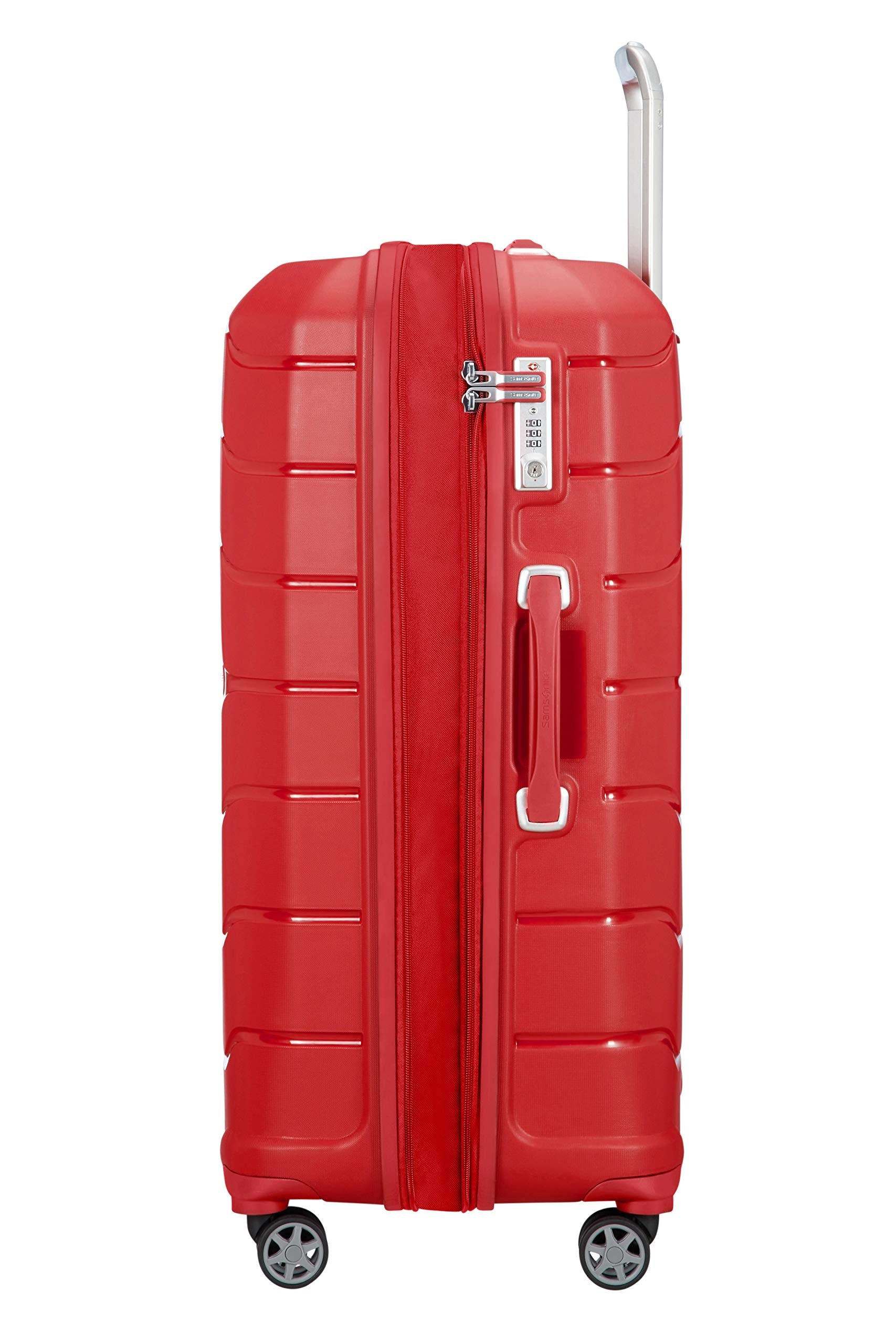 Samsonite Flux - Spinner L, Expandable Suitcase, 75 cm, 99/111 L, Red (Red)