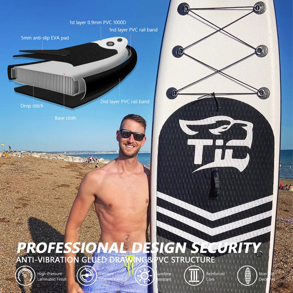 TIGERXBANG Inflatable Stand Up Paddle Board SUP Board with Kayak Seat |320x82x15cm| 305x82x15cm| for Adults/Kids| ISUP PaddleBoarding Complete Kit