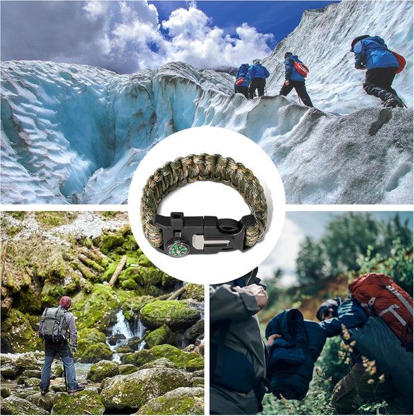 Kitgo Camping Survival Kit First Aid 108 Piece Professional Emergency Survival Gear Tool for Hunting Hiking Outdoor Adventure Fishing Travel Military Tropical Storms (Khaki)