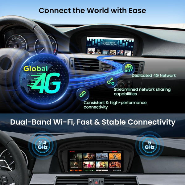 XTRONS 8.8" Car Stereo Android Octa-Core 4+64GB for BMW 3 Series E90 E91 5 Series E60 E61 (2005-2008) w CCC system Touch IPS Screen GPS navigation, w 4G LTE CarAutoPlay Android Auto Support AHD Camera