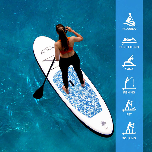 FEATH-R-LITE 10' &11' Inflatable Ultra-Light Stand Up Paddle Board for All Skill Levels Included with SUP, Adj Paddle, Pump, Backpack, Leash