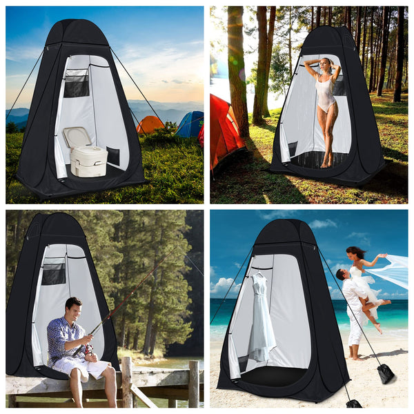 Pop Up Toilet Tent riggoo Portable Shower Toilet Tents for Camping Privacy Outdoor Changing Room for Beach Fishing Hiking Sun Shelter (UV Protection)