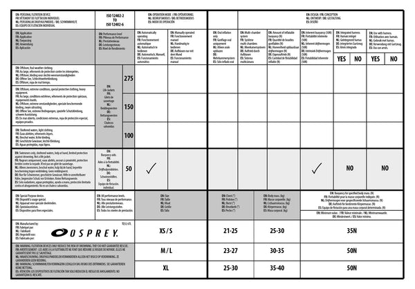 Osprey Kids Buoyancy Aid | Junior 50N Waterproof Buoyancy Vest for Watersports, Kayaking, Paddle Boarding, Watersports, Multiple Colours
