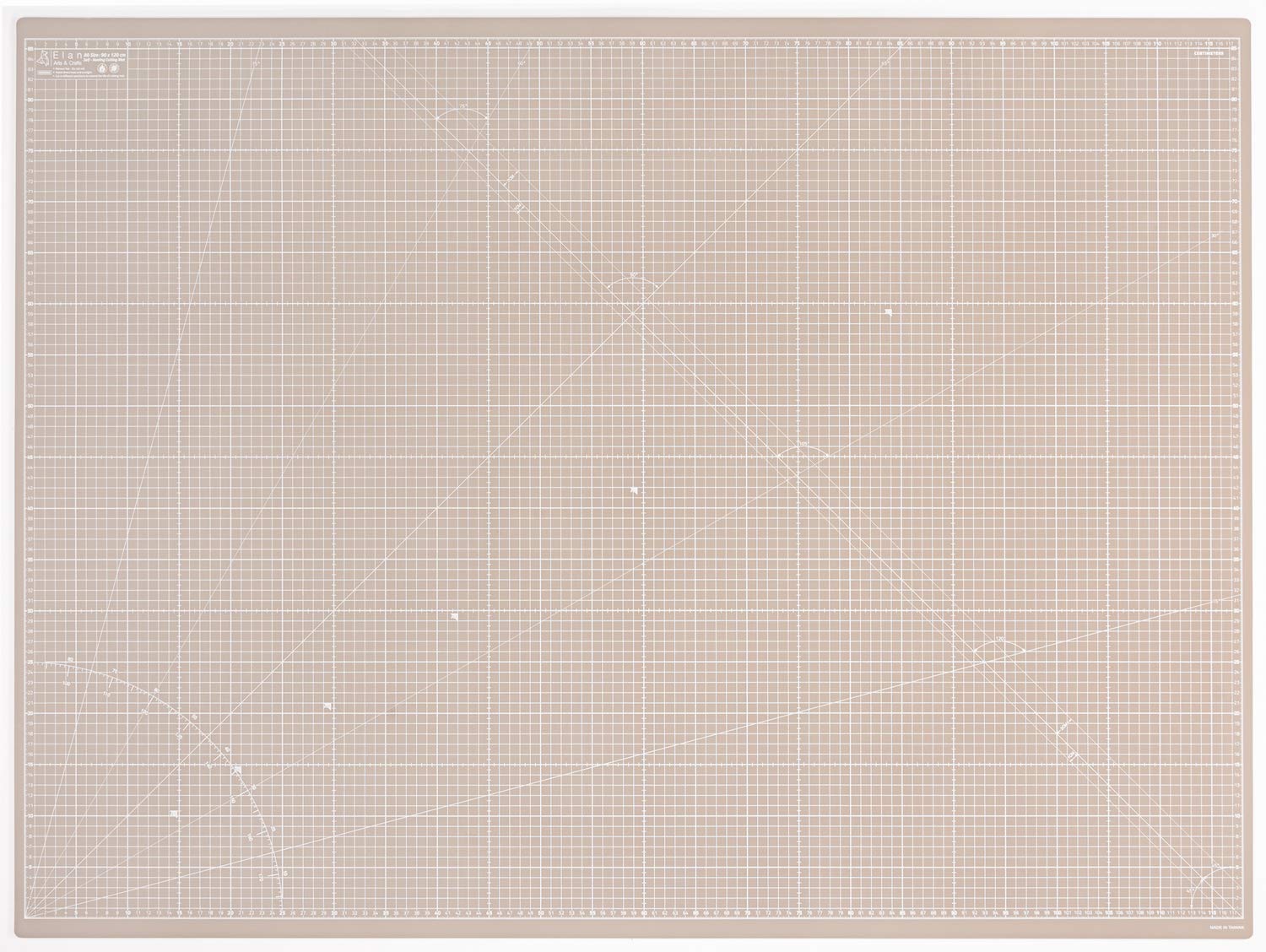 Elan A0 Cutting Mat Black and Taupe, 5-Ply Hobby Board for Crafts 120X90 CM, Extra Large Self Healing Cutting Mat A0, Extra Large Craft Board Black