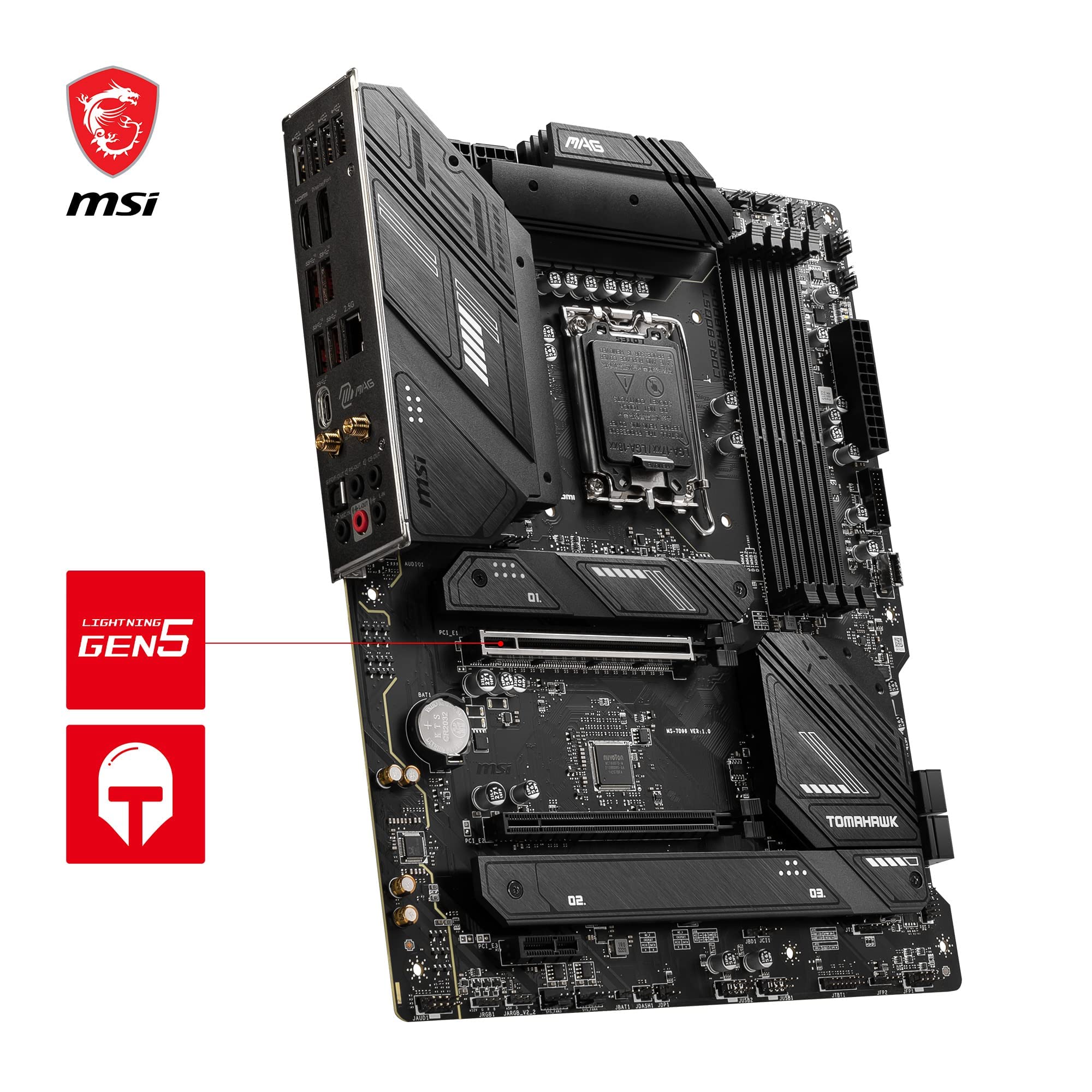 MSI B760 GAMING PLUS WIFI DDR4 Motherboard, ATX - Supports Intel 14th, 13th & 12th Gen Core Processors, LGA 1700 - DDR4 Memory Boost 5333+MHz/OC, 1x PCIe 4.0 x16, 2 x M.2 Gen4, 2.5G LAN, Wi-Fi 6E