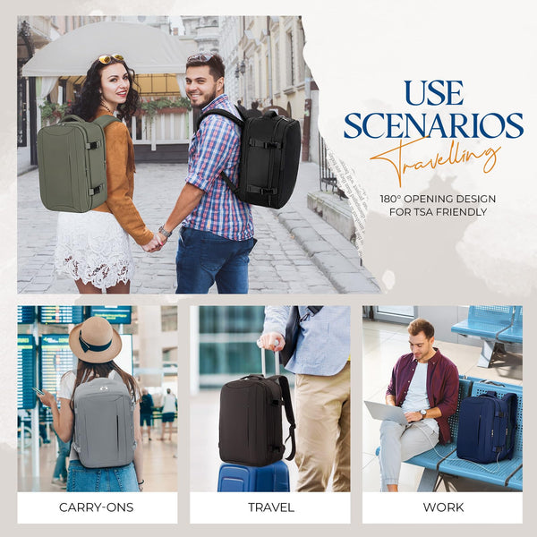 for Ryanair Cabin Bags 40x20x25 Underseat Bag,Small Travel Backpack Cabin Size Carry-ons for Women Men,Hand Luggage for Overnight,Casual Daypack with Laptop Compartment,Anti Theft Pocket