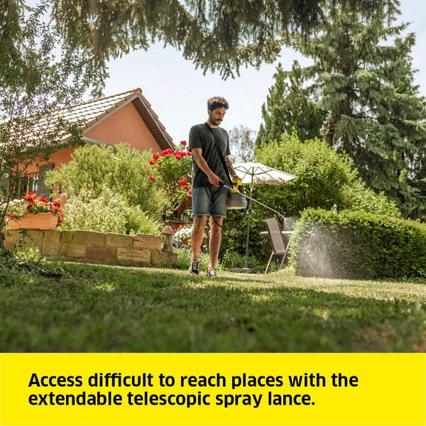 K?rcher 18 V Cordless Pressure Sprayer PSU 4-18, pressure: max. 3 bar, flow rate: 30 l/h, hose: 1.2 m, container: 4 l, telescopic lance: 45-75 cm,