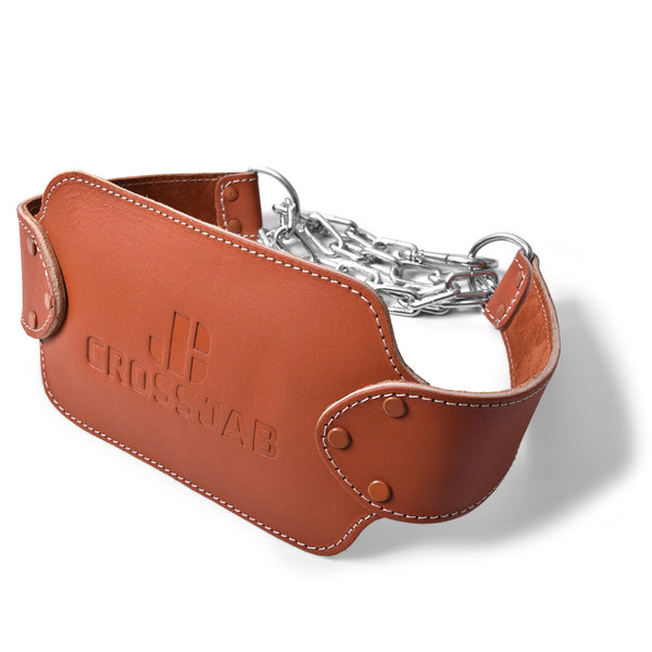 Crossjab Leather Dipping Belt Pro Dip Belt For pull ups and dips Bodybuilding With Clip Release System Back Support Strength Tested Weightlifting Gym