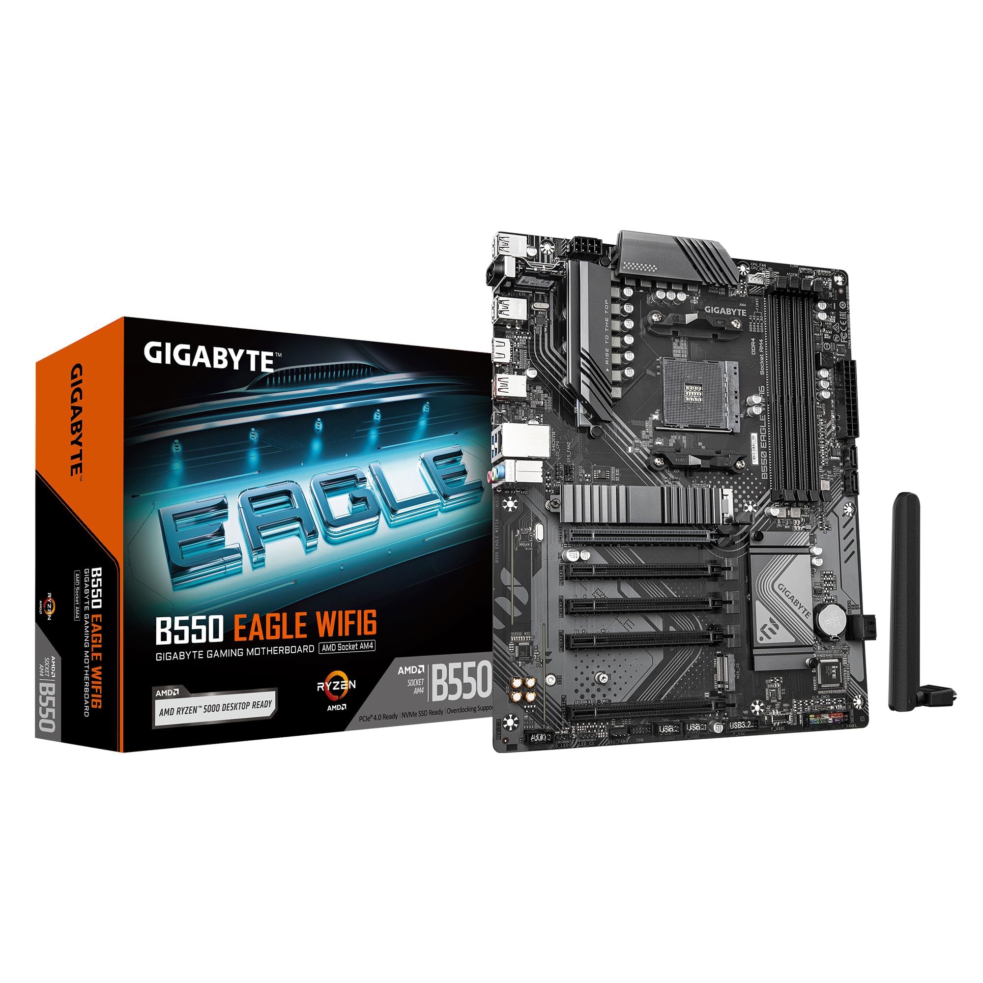 Gigabyte B550 AORUS ELITE V2 Motherboard - Supports AMD Ryzen 5000 Series AM4 CPUs, 12+2 Phases Digital Twin Power Design, up to 4733MHz DDR4 (OC), 2xPCIe 3.0 M.2, 2.5GbE LAN, USB 3.2 Gen1