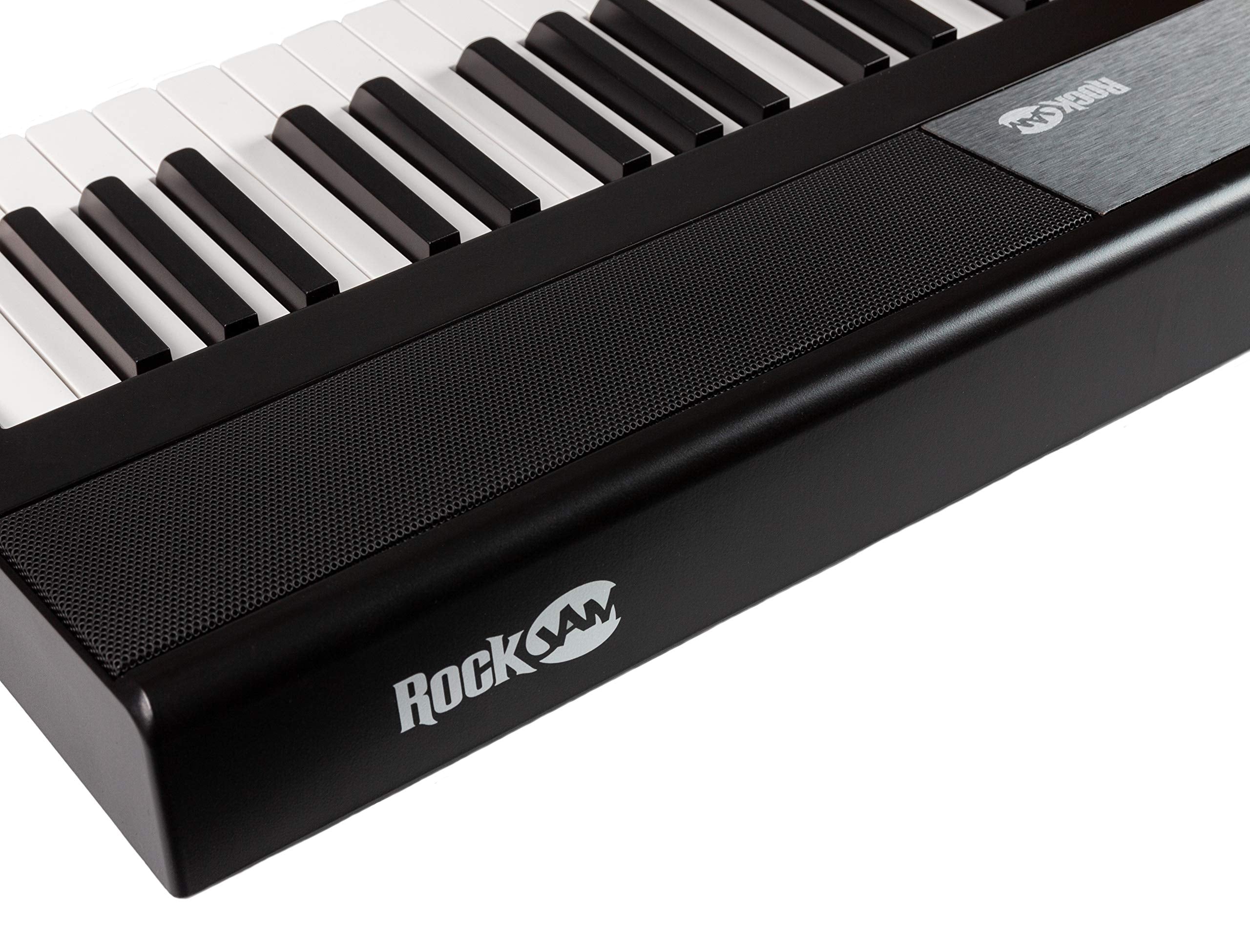 RockJam 88 Key Digital Piano with Full Size Semi-Weighted Keys, Power Supply, Sheet Music Stand, Piano Note Stickers & Simply Piano Lessons