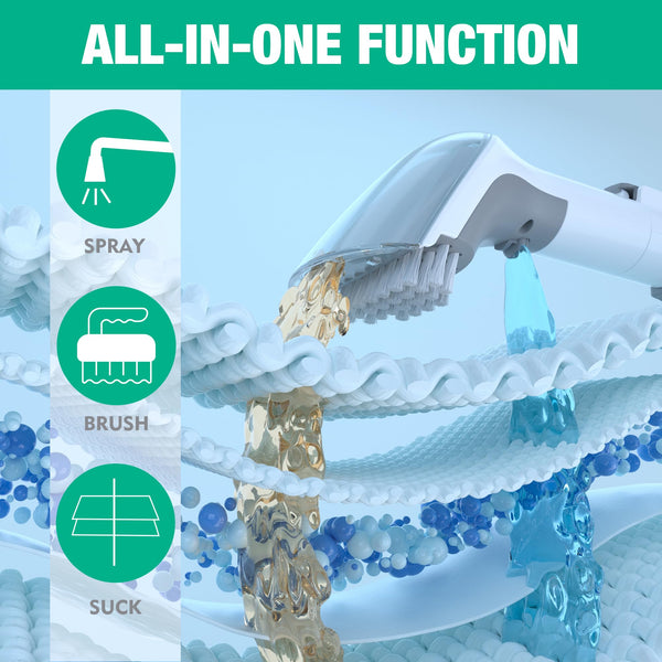 HAUSHOF StainZapper Pro Carpet Cleaner Machines, 450W Handheld Spot Carpet Washer, Clean Carpets, Stairs, Upholstery, Car Seats, 1.5L Twin Tank Spot Cleaner, Include Spot & Stain Cleaner