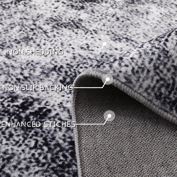 COOUS Washable Rugs for Living Room - Ultra Soft Area Rugs, Short Pile Non-Slip Non-Shedding Abstract Carpet, Stain Resistant Faux Wool Rugs for