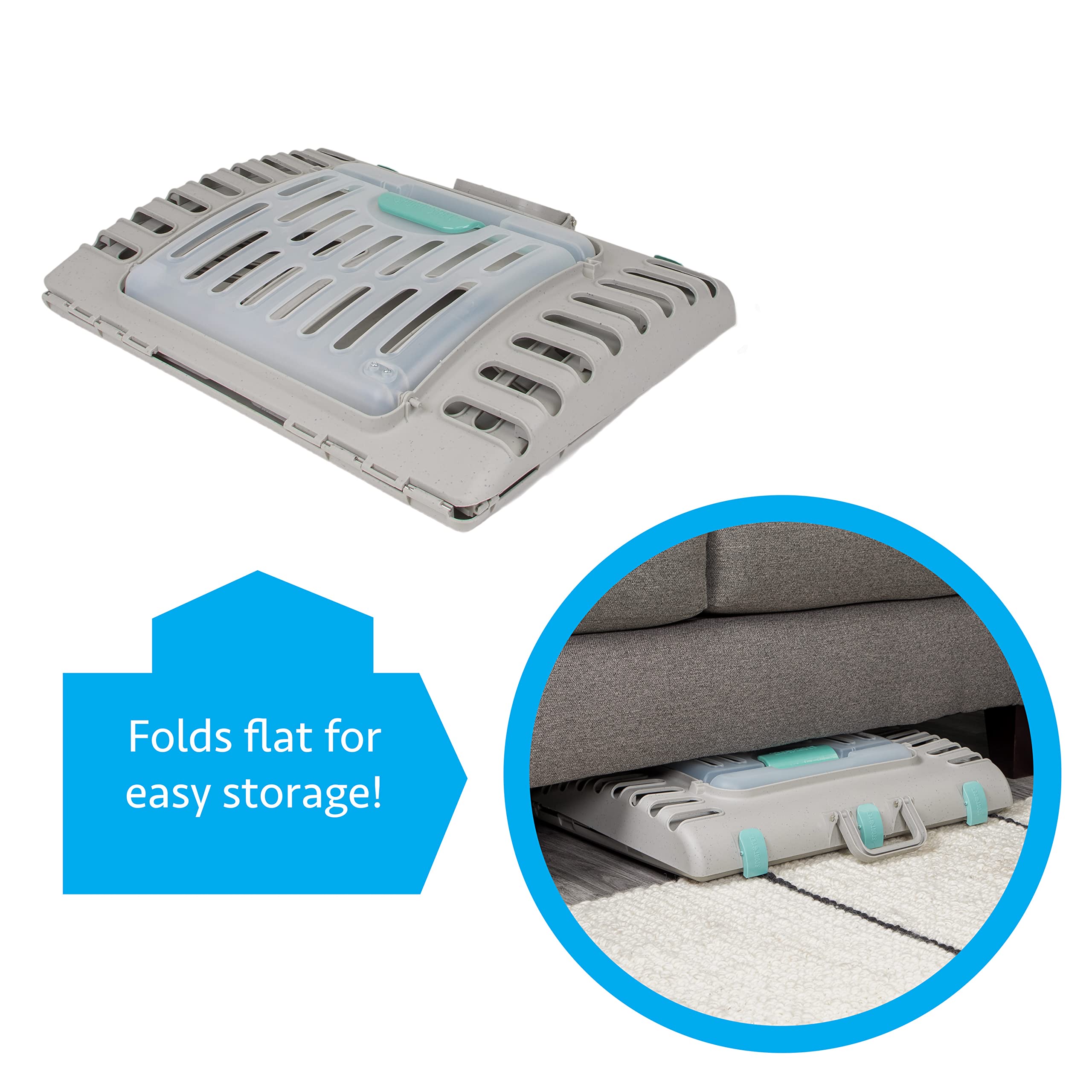 SportPet Designs Foldable Travel Cat Carrier - Front Door Plastic Collapsible Carrier Collection, Waterproof Bed